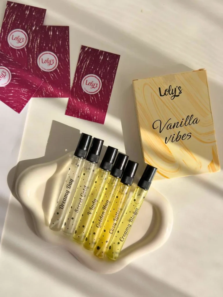 Vanilla Vibes Discovery Kit illustrated box and minis on tray